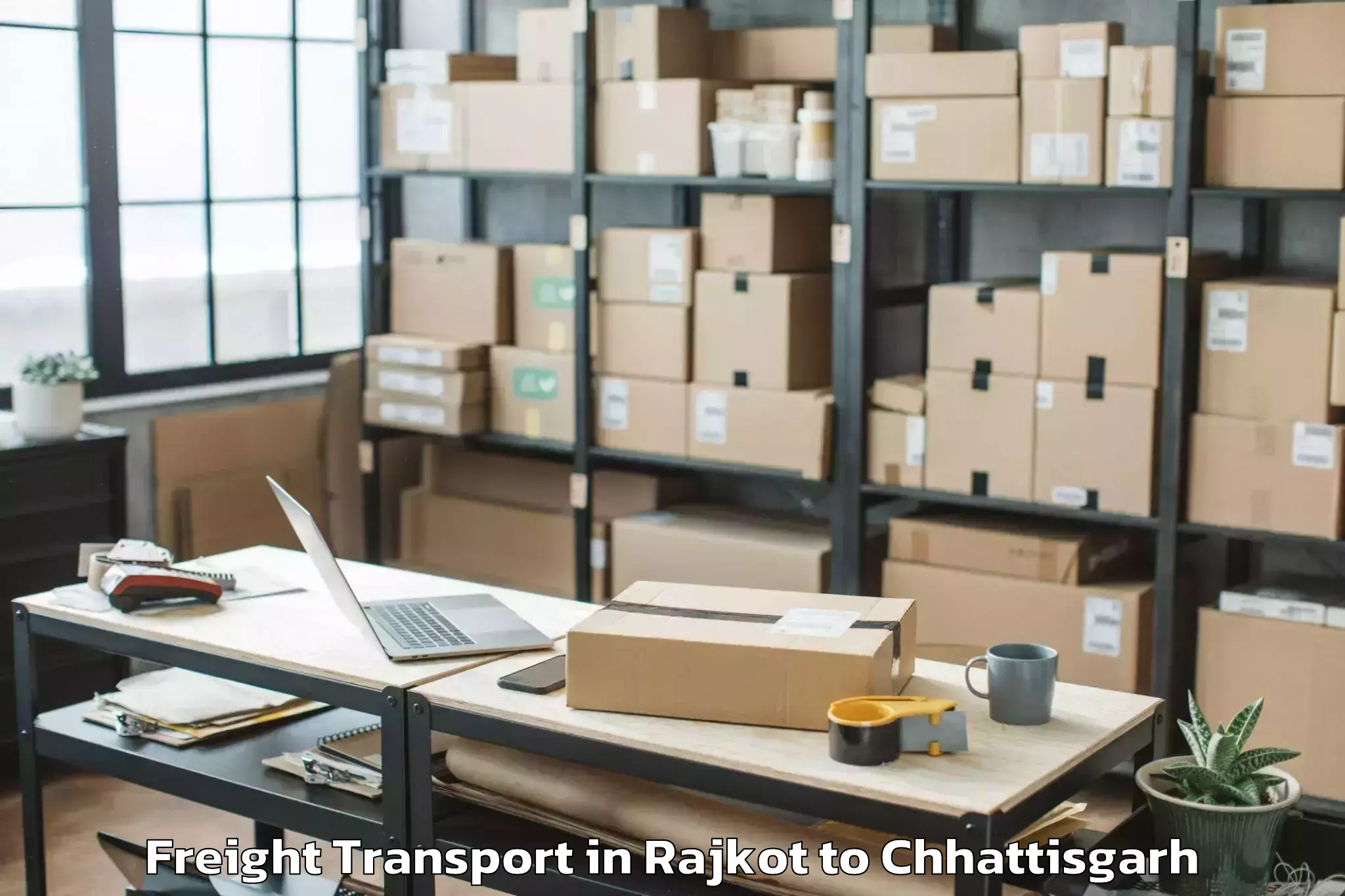 Reliable Rajkot to Gariyaband Freight Transport